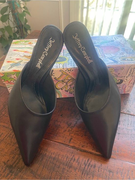 Jeffrey Campbell Shoes - Jeffrey Campbell Black Pointed Toe Slip-On Mules